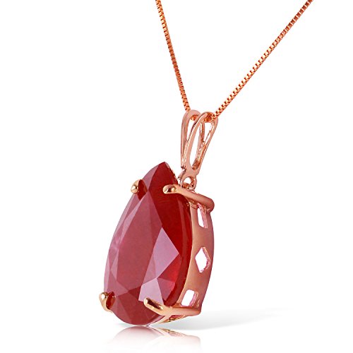 Galaxy Gold GG 5 ct s14k Solid White Yellow Rose Gold Born A Lioness Ruby Pendant Necklace 4295