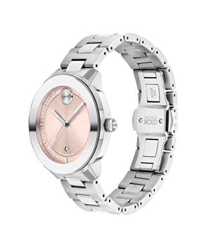 Movado 3600872 Bold Verso Women s Swiss Quartz Stainless Steel and Link Bracelet Watch, Color: Silver