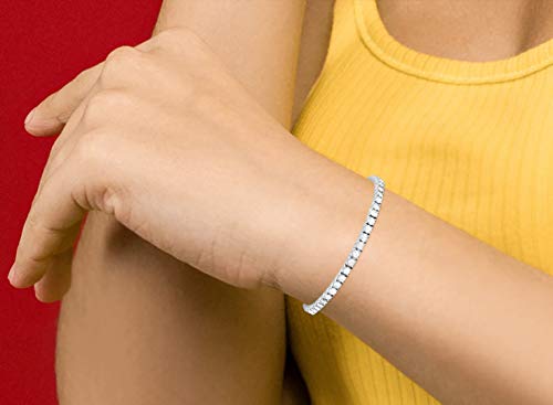 Femme Luxe Sara Diamond Tennis Bracelet for Women (5.00 Carats, G-H Color, I2 Clarity), 14K Gold, with Gift Box, Giftable Jewelry