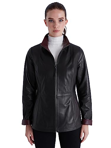 Bigardini Women s Italian Genuine Leather Jacket - Real Lambskin Leather Jacket for Women