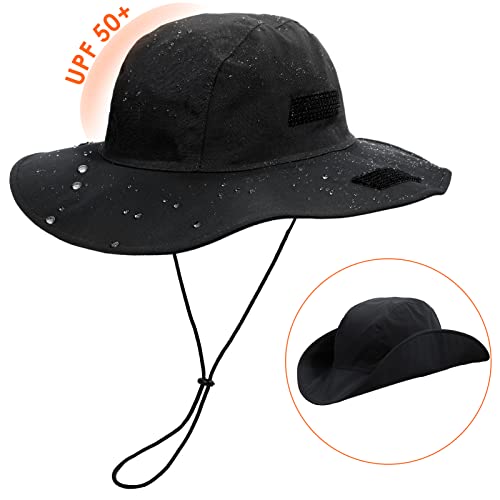 Womens Winter Waterproof Bucket Hat Warm Fleece Lined Rain Hat UPF50+ Mens Outdoor Adventure Research Hiking Safari Cap