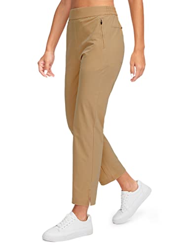 G Gradual Women s Golf Pants with Zipper Pockets Pull On Stretch Lightweight Quick Dry Ankle Pants for Women Travel Work