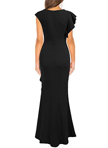 WOOSEA Women s Split Bodycon Mermaid Evening Cocktail Long Dress