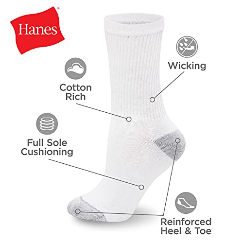 Hanes Women s 10-Pair Value Pack Crew Socks