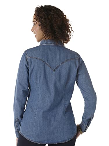 Wrangler Women s Retro Long Sleeve Western Denim Snap Shirt