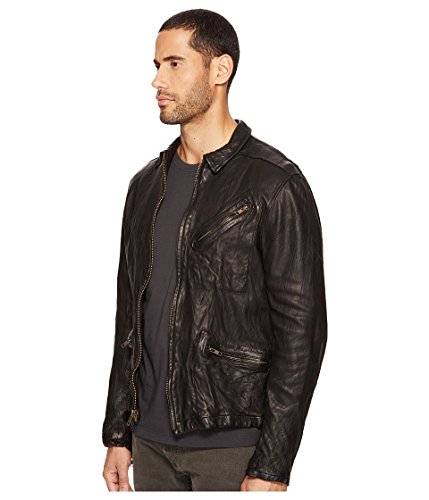 Billy Reid Men s Leather Antique Brass Zip Blake Jacket