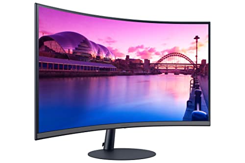 SAMSUNG 32-Inch S39C Series FHD Curved Gaming Monitor, 75Hz, AMD FreeSync, Game Mode, Advanced Eye Comfort, Frameless Display, Built in Speakers, Slim Metal Stand, LS32C394EANXGO, 2023, Black