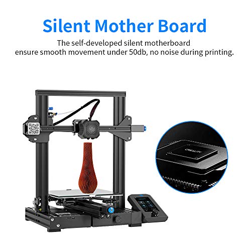 Official Creality Ender 3 V2 Upgraded 3D Printer with Silent Motherboard Branded Power Supply Carborundum Glass Platform Resume Printing Function, DIY FDM 3D Printers Build Size 8.66x8.66x9.84 inch