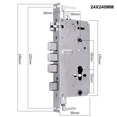 Fingerprint Smart Home Security Automation Unlock with Control Visual Password Electronic Door Lock (Color : Gray, Size : 30X388MM)