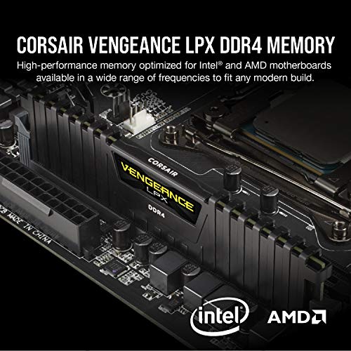 Corsair Vengeance LPX 32GB (2X16GB) DDR4 3200 (PC4-25600) C16 1.35V Desktop Memory - Black, 2 count (pack of 1)