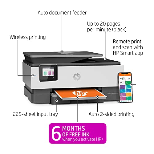 HP OfficeJet Pro 8025e Wireless Color All-in-One Printer with bonus 6 free months Instant Ink with HP+ (1K7K3A)