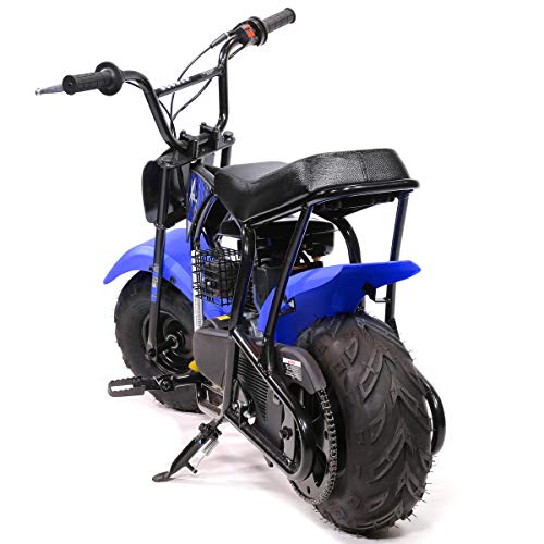 XtremepowerUS Pro-Series 99cc 3.5HP Gas Powered Off Road Trail Bike Dirt Bike Ride One Bike, Mini Bike for Adults & Kids Over Age 13+, Blue