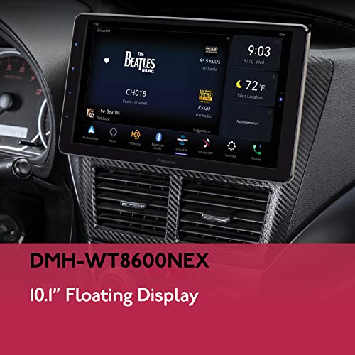 PIONEER CAR DMHWT8600NEX Top of The Line 10.1-inch BT CarPlay Amazon Alexa Built-in, Android Auto, Apple CarPlay, Bluetooth - Floating Type Multimedia Receiver