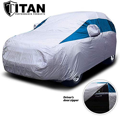 Titan Brilliant Color Poly 210T Car Cover for Mid-Size SUV 188-206