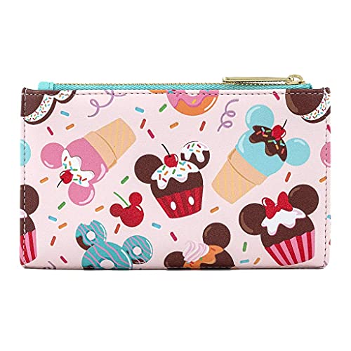 Loungefly x Disney Mickey and Minnie Mouse Sweet Treats Flap Wallet