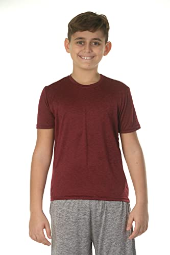 5 Pack: Youth Dry-Fit Moisture Wicking Active Athletic Performance Short-Sleeve T-Shirt Boys & Girls