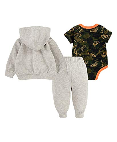 Nike Baby Boys Short Sleeve Bodysuit, Hoodie and Pants 3 Piece Set