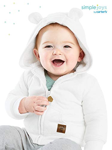 Simple Joys by Carter s Unisex Babies  Hooded Sweater Jacket with Sherpa Lining