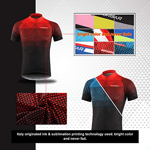 BERGRISAR Men s Cycling Jerseys Short Sleeves Bike Shirt