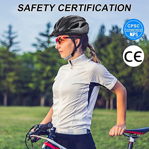 Zacro Adult Bike Helmet Lightweight - Bike Helmet for Men Women Comfort with Pads&Visor, Certified Bicycle Helmet for Adults Youth Mountain Road Biker