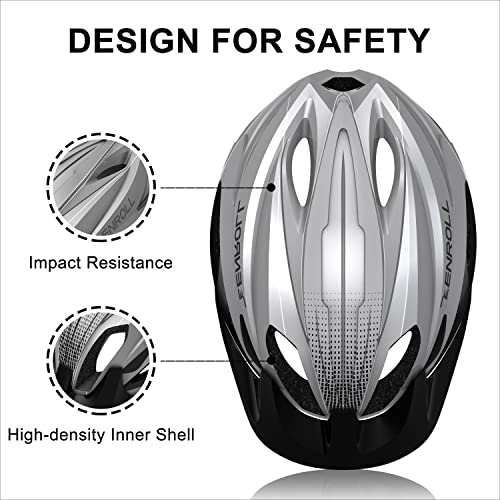 Zenroll Adult Bike Helmet Bicycle Helmets for Men Women Cycling with Detachable Visor Stylish Lightweight