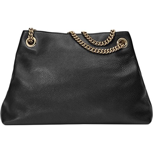 Gucci Soho Large Leather Chain Shoulder Handbag Black BHFO 5480