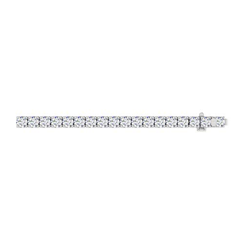 18k White Gold 12 1/2Ct T.W. Certified Diamond Tennis Bracelet Round-Cut Lab Grown Women s 7