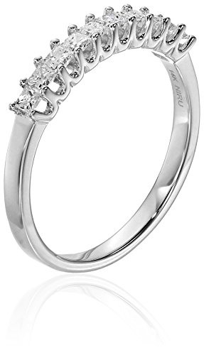 14k White Gold Princess-Cut Diamond Wedding Band (1/2cttw, H-I Color, I1-I2 Clarity)