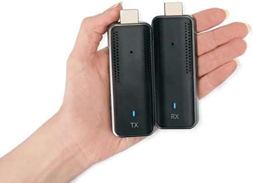 ClearClick Mini Wireless HDMI Transmitter & Receiver Kit - Transmit HDMI Video Up to 1080P - Transmit from HDMI, Phone, or Tablet - Up to 150  Range