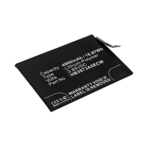 Synergy Digital Cell Phone Battery, Compatible with Huawei Mate 20 X Cell Phone, (Li-Pol, 3.85V, 4900mAh) Ultra High Capacity, Replacement for Huawei HB3973A5ECW Battery