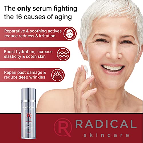 Radical Skincare Advanced Peptide Antioxidant Serum - Repairs and Smooths Skin to Reduce Wrinkles & Improve Elasticity - For All Skin Types - Paraben Free - Clinically Proven Results (1 Fl Oz, 2 Pack)