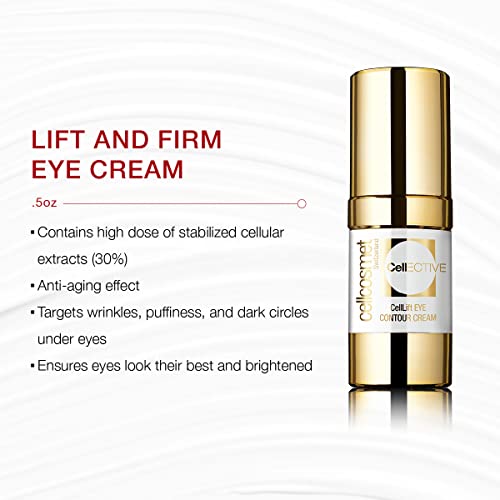 Cellcosmet CellEctive Cell Lift Eye Contour Cream - Ultra-Revitalizing Plumping Serum and Anti-Aging Treatment (0.5 oz)