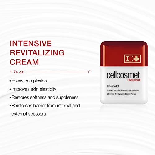 Cellcosmet Ultra Vital Face Cream - Revitalizing Daily Moisturizer and Anti-Aging Treatment (1.7 oz)