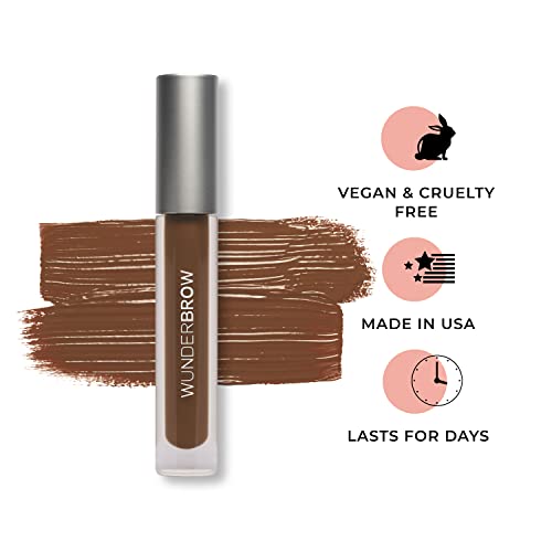 Wunder2 WUNDERBROW Makeup Waterproof Eyebrow Gel For Long Lasting Eye Brow Make Up, Black/Brown