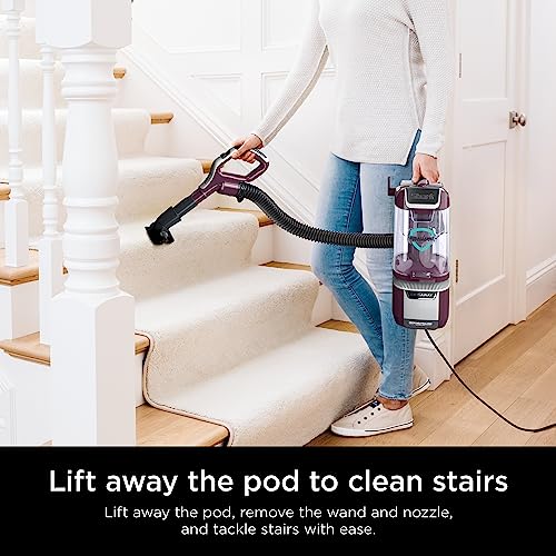 Shark LA702 Rotator Pet Lift-Away ADV Upright Vacuum with DuoClean PowerFins HairPro & Odor Neutralizer Technology, Wine Purple, 0.8 Qt. Dust Cup