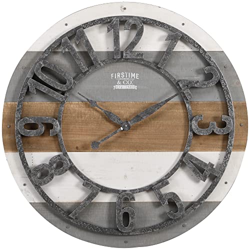 FirsTime & Co. Shabby Planks Wall Clock, 27