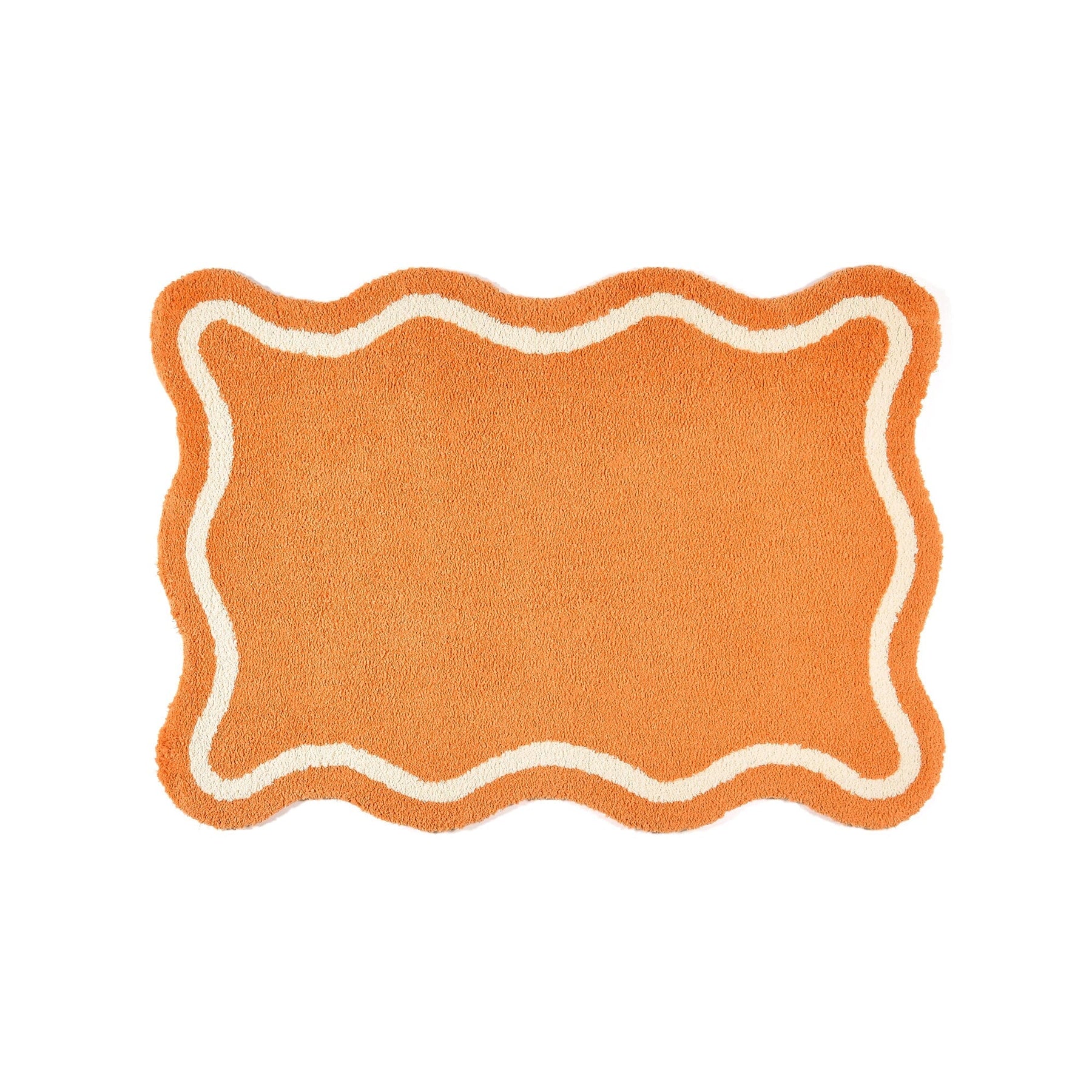 Wave Line Rug S W1400×D1000 Orange