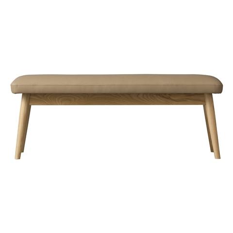 Pioni Bench Beige X Natural (W1150× D380 × H440)