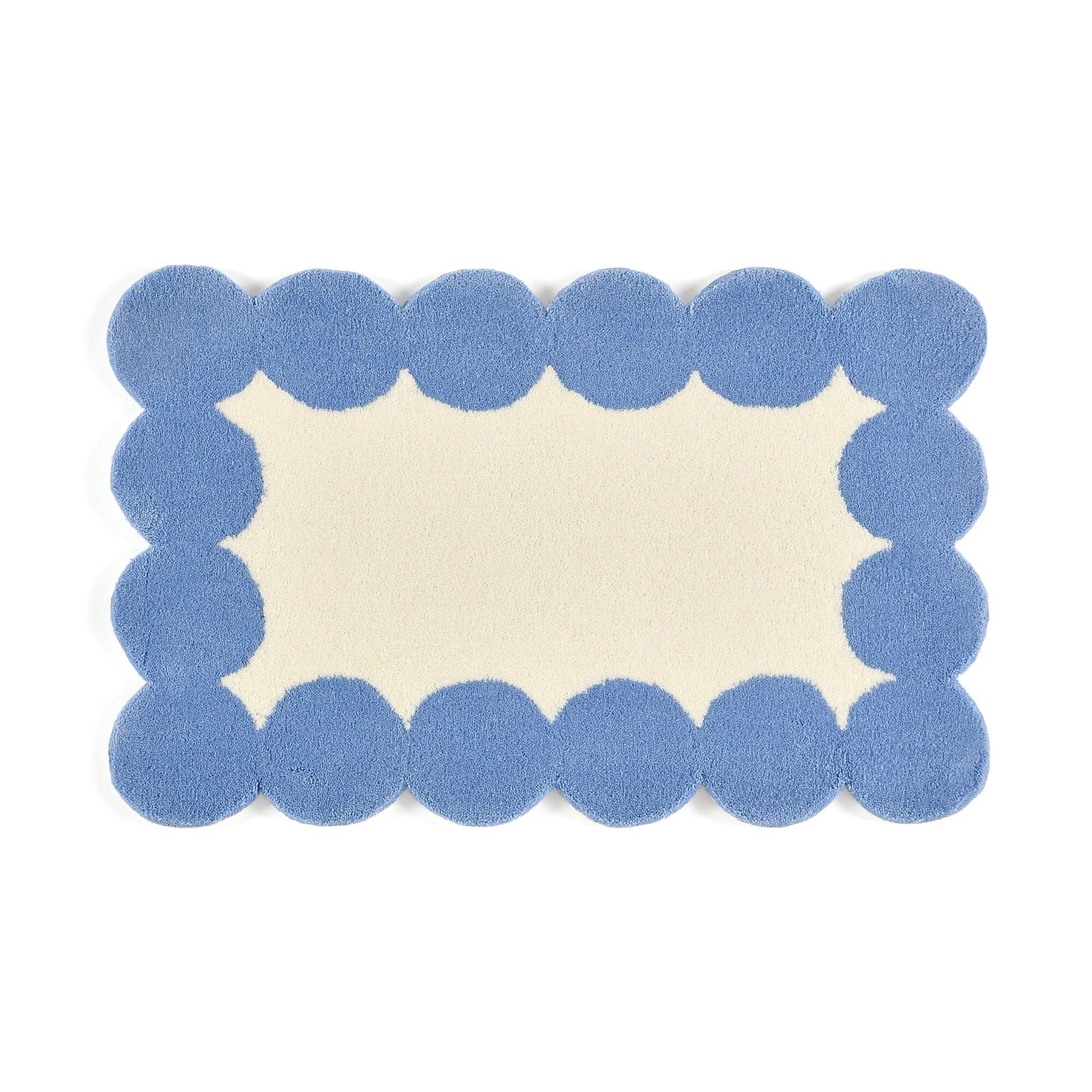 Dots Frame Mat 800 X 500 Ivory X Blue