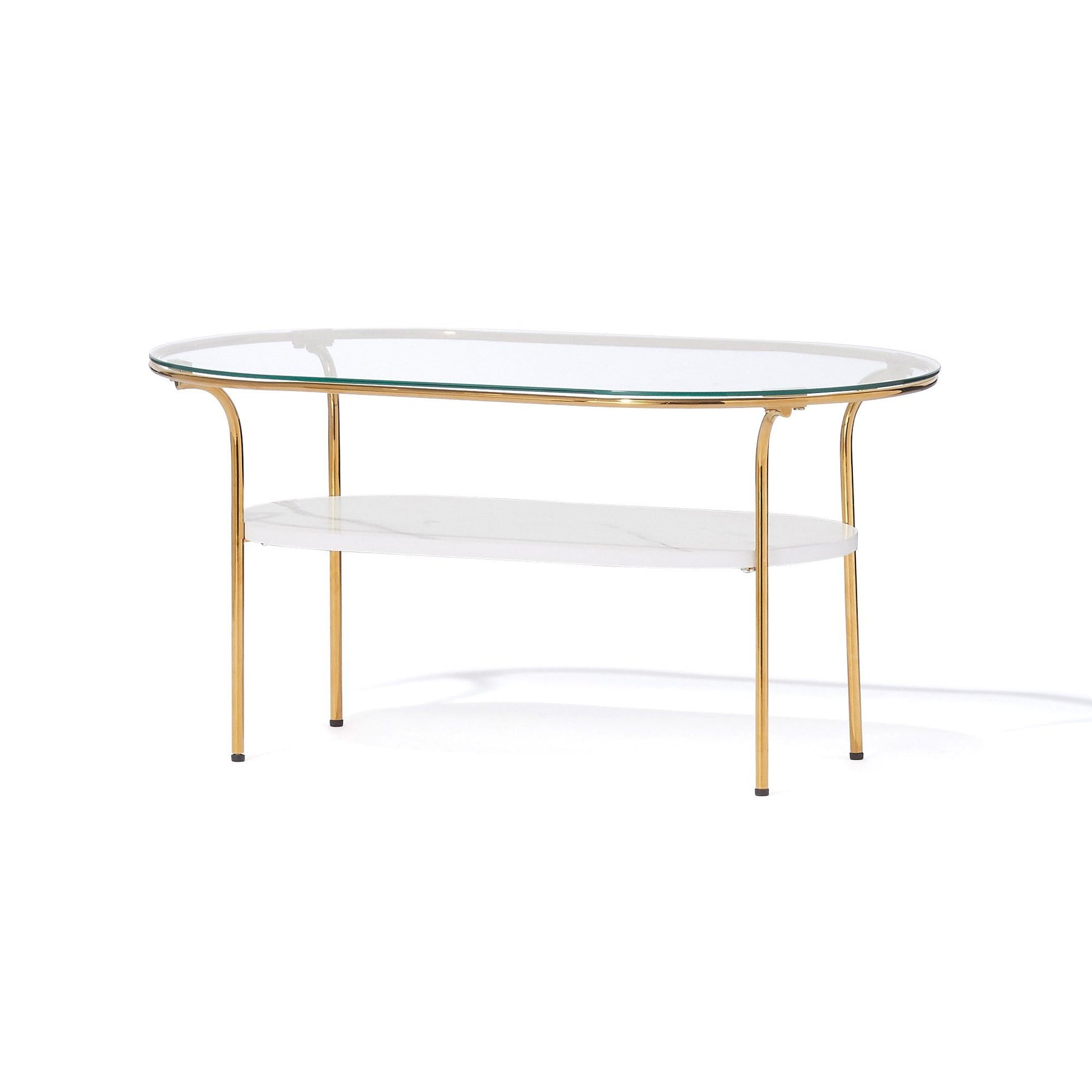 Legato Coffeetable Small Gold X Marble (W750 X D450 X H370)