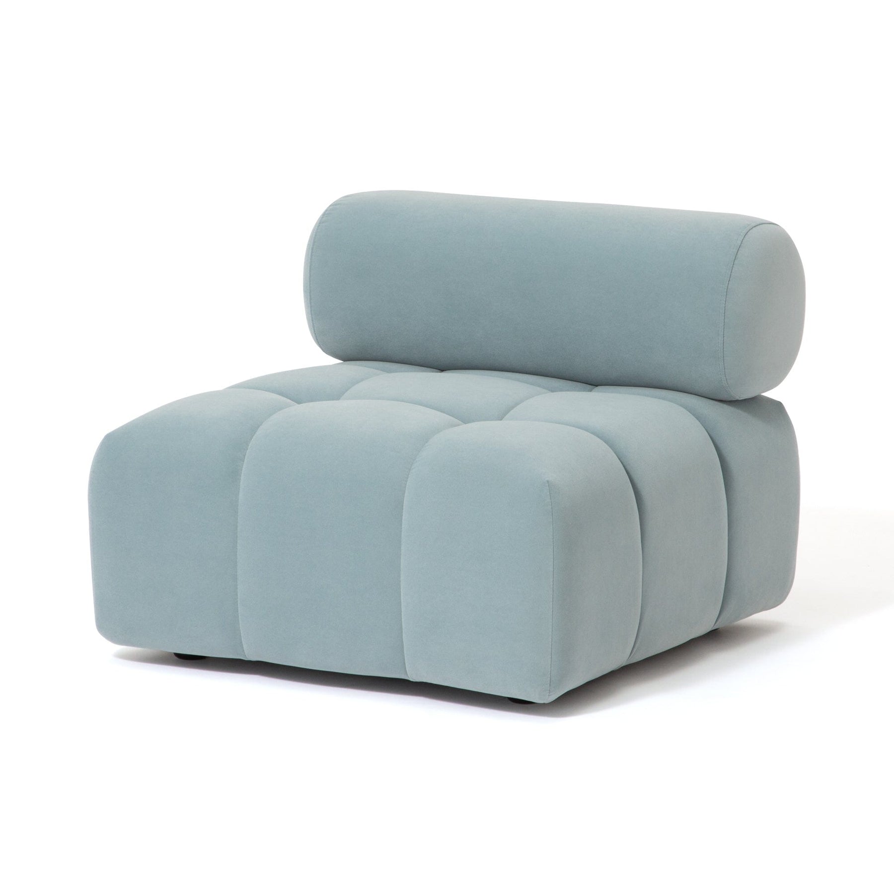 Puffy Sofa Armless Blue W795×D795×H630