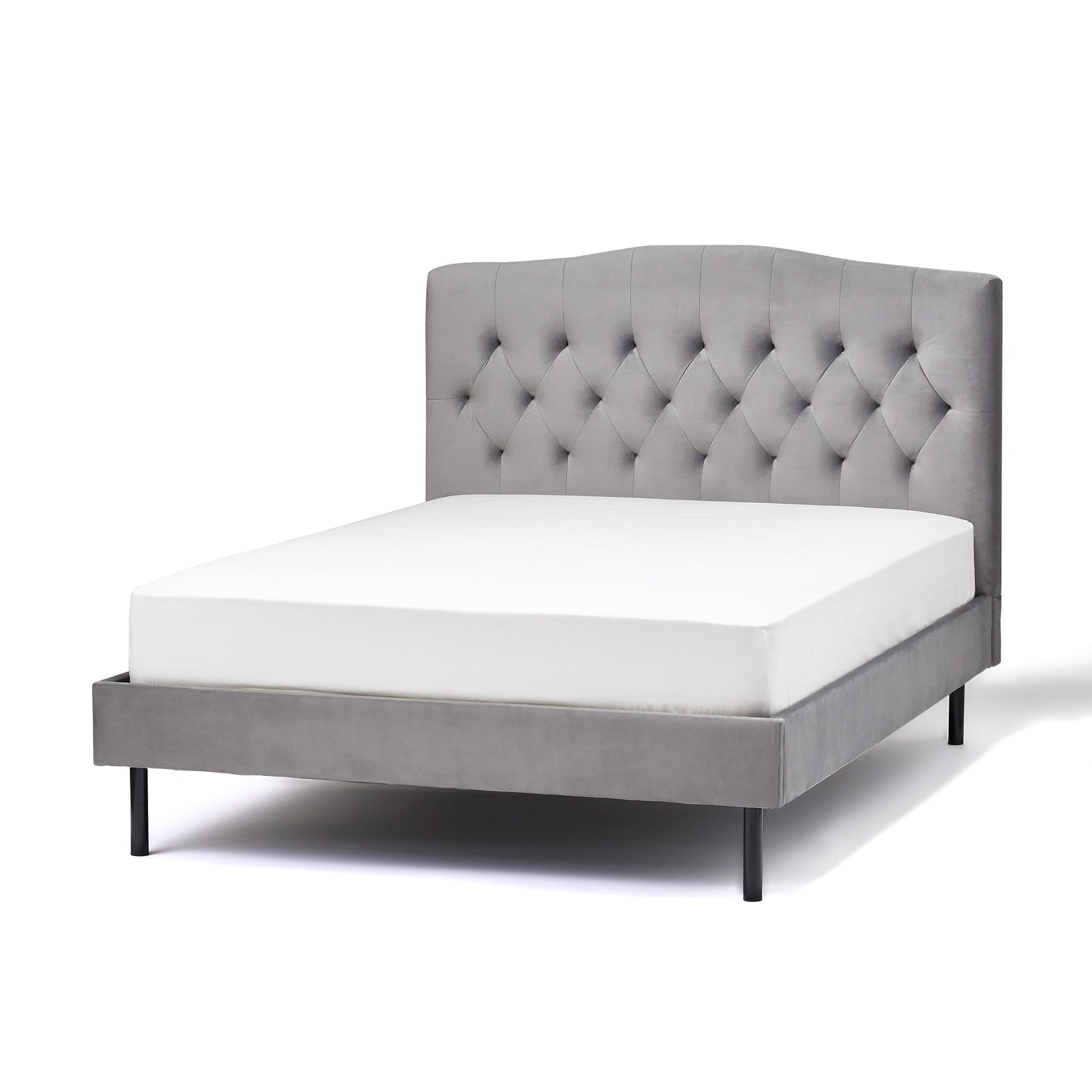 Brissa Bed Dimple Semi-Double Gray (A) (W1295 X D2090 X H1230Mm)