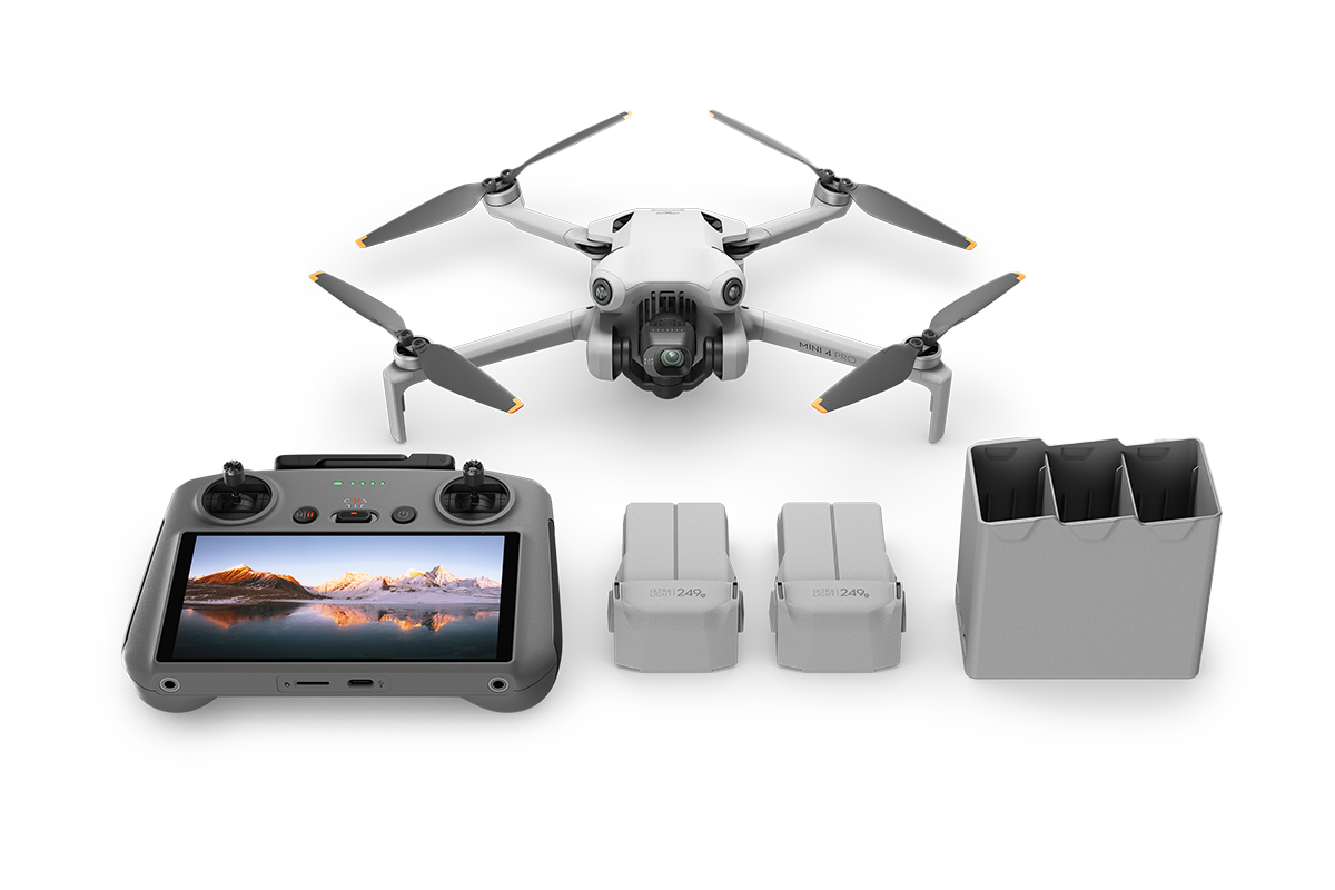 DJI Mini 4 Pro Fly More Combo Plus (DJI RC 2) Includes 3 Plus Batteries and Shoulder Bag