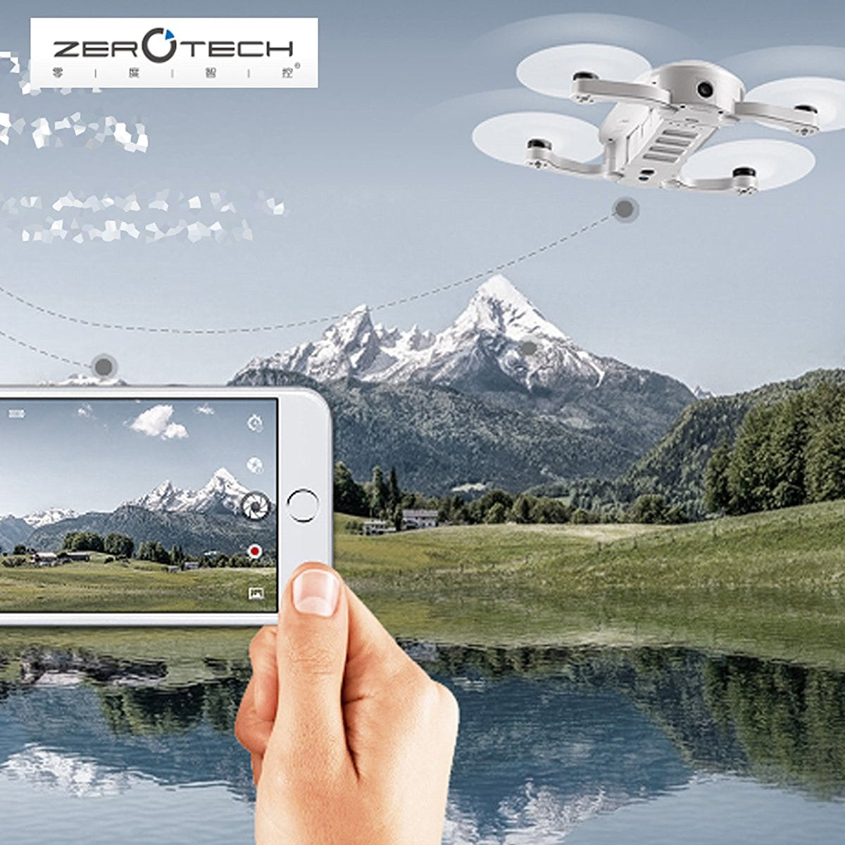 ZEROTECH Dobby Pocket Selfie Drone FPV With HD Camera - Bundle with Free Prop Guards