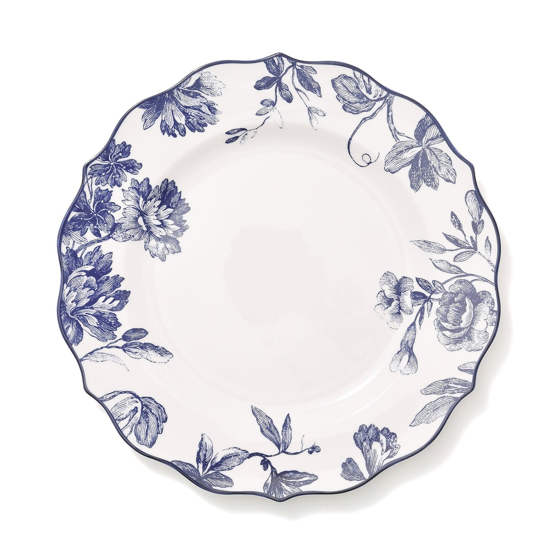 Classic Flower Plate Large Blue