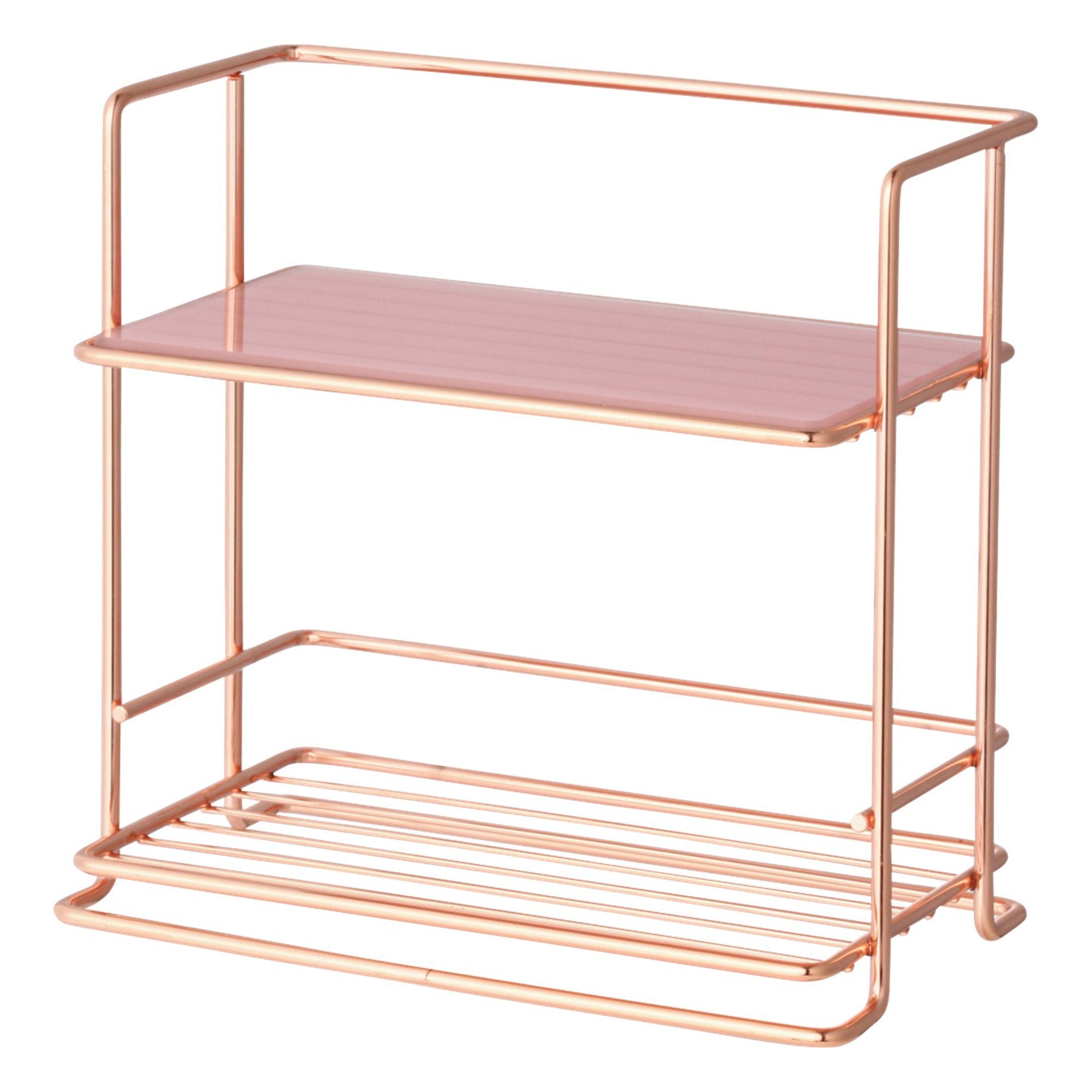 Kitchen Rack With Glass Small Copper 　