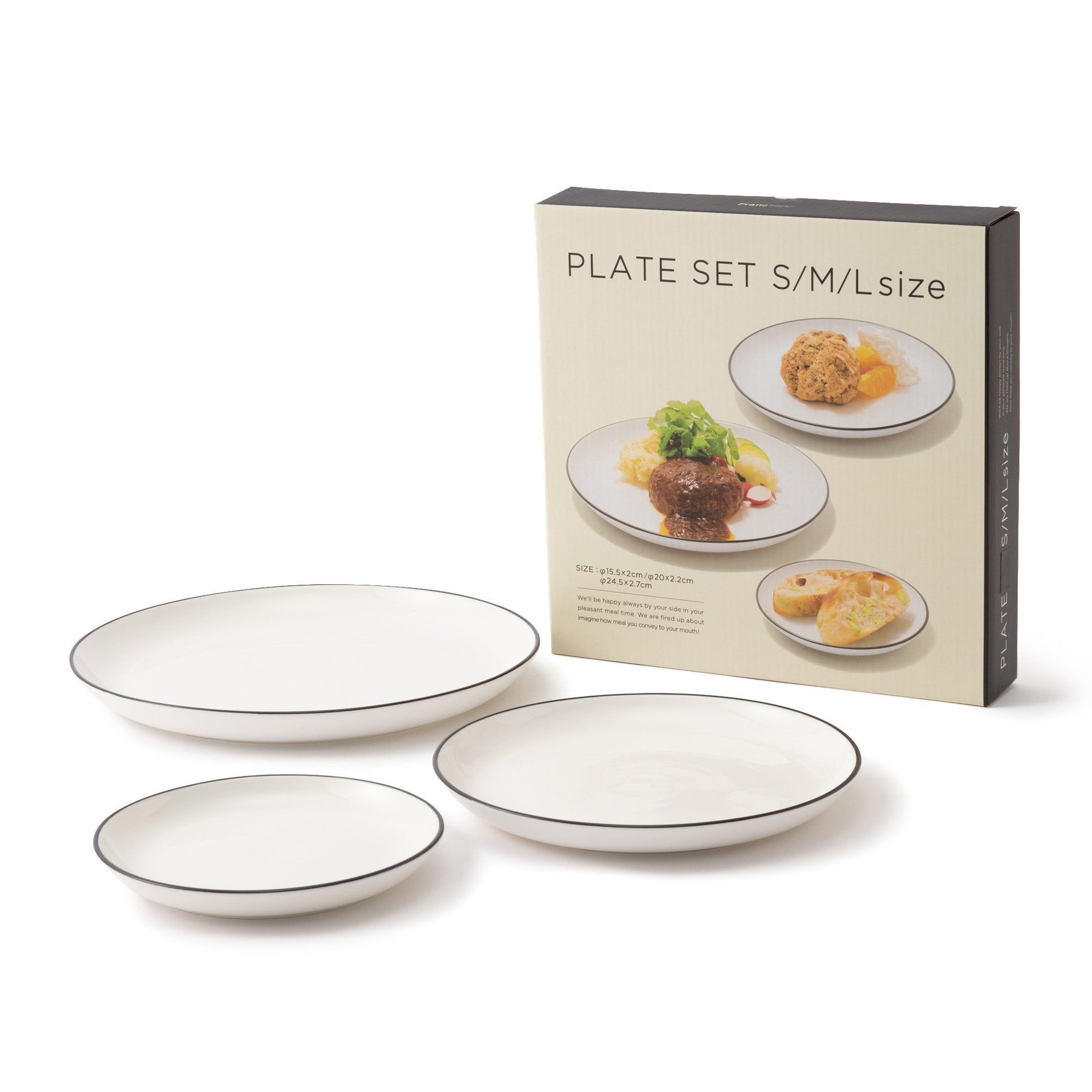 Ordi Plate Set S/M/L Wh