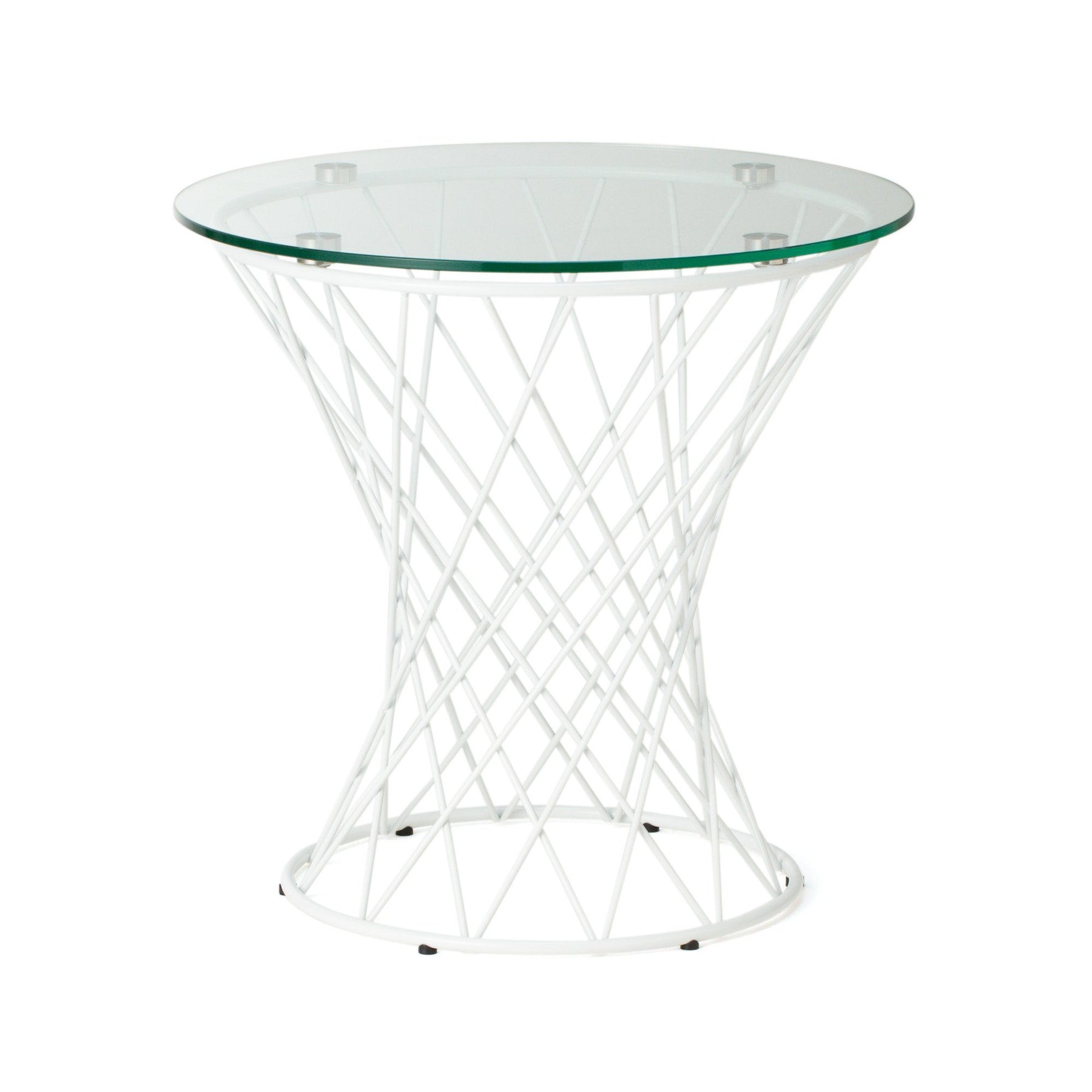 Maglia Side Table 50 Clear X White (A) (W500 × D500 × H485)