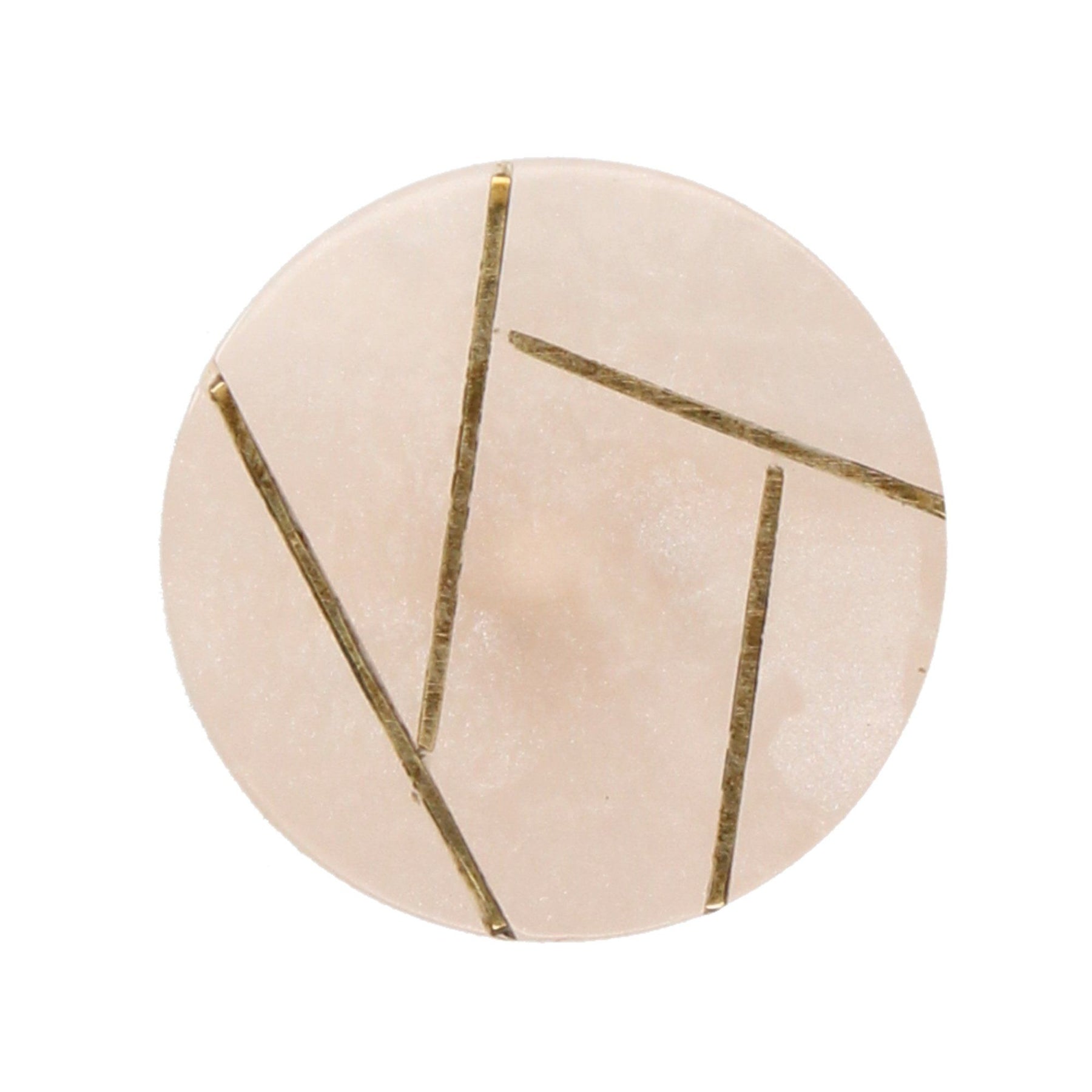 Knob-21 Round Light Pink X Gold