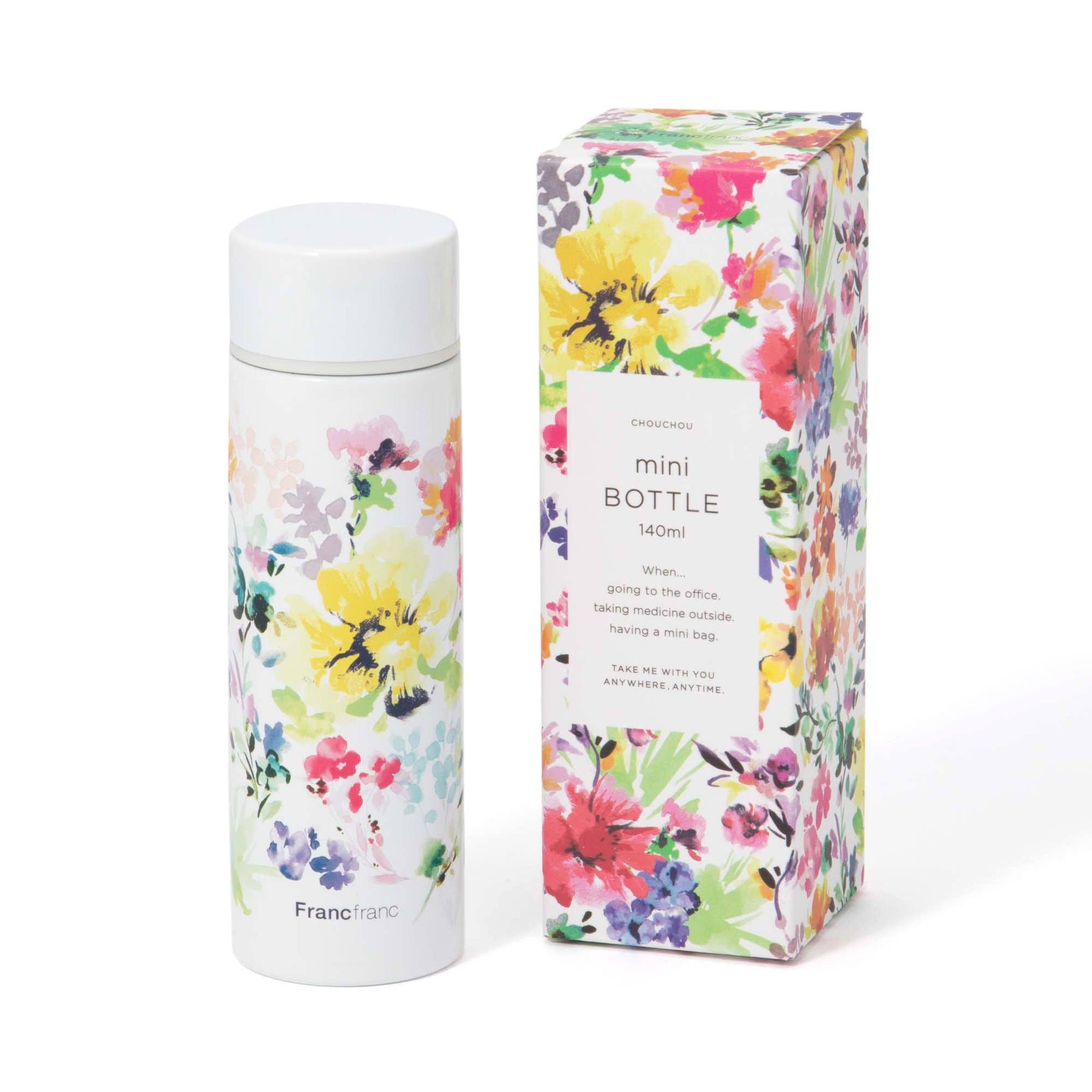 Chouchou Mini Bottle Flower White 140Ml